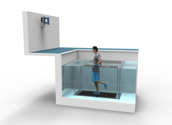 Fusion integrated pool treadmill